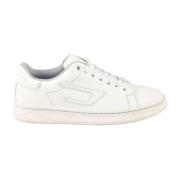 Diesel Lädersneakers med gummisula White, Dam