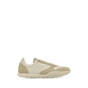 Jil Sander Tvåtonigt tyg mocka sneakers Multicolor, Dam