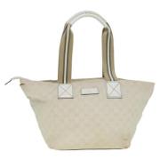 Gucci Vintage Pre-owned Canvas totevskor White, Dam