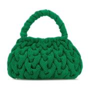 JW Anderson Grön Cable Knit Handväska Green, Dam