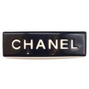 Chanel Vintage Pre-owned Metall hrspnnen Black, Dam