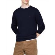 Tommy Hilfiger Blå Bomull Kashmir Ull Tröja Blue, Herr