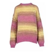 Pomandère Mohair Blandning Stickad Tröja Multicolor, Dam