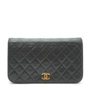 Chanel Vintage Pre-owned Laeder axelremsvskor Black, Dam