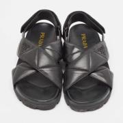 Prada Vintage Pre-owned Laeder sandaler Black, Dam