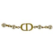 Dior Vintage Pre-owned Metall armband Yellow, Dam