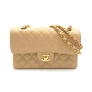 Chanel Vintage Pre-owned Laeder chanel-vskor Beige, Dam