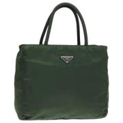 Prada Vintage Pre-owned Nylon prada-vskor Green, Dam