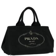 Prada Vintage Pre-owned Canvas prada-vskor Black, Dam