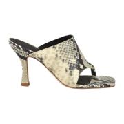 Erika Cavallini Lädersandal Gray, Dam