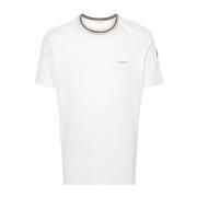 Moncler Avslappnad Bomull T-shirt White, Herr