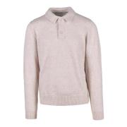 Selected Femme Mjuk Stickad Tröja med Alpacka Blandning Beige, Herr