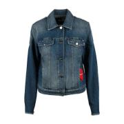 Love Moschino Stilfull Denimbl? Jacka för Kvinnor Blue, Dam