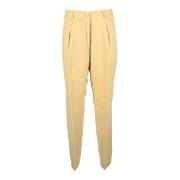 Forte Forte Linne Straight Leg Byxor Beige, Dam