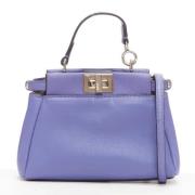 Fendi Vintage Pre-owned Laeder handvskor Purple, Dam