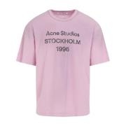 Acne Studios Neutral Unisex T-shirt Pink, Unisex