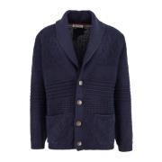 Brunello Cucinelli Bomullscardigan med ikoniska knappar Blue, Herr