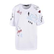 Love Moschino Vit T-shirt från Love Moschino Collection White, Dam