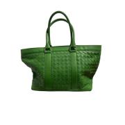 Bottega Veneta Vintage Pre-owned Laeder totevskor Green, Dam