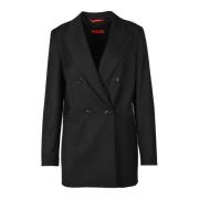 Max & Co Elegant Blazer med Polyesterblandning Black, Dam