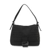 Fendi Vintage Pre-owned Canvas axelremsvskor Black, Dam