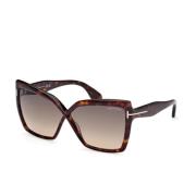 Tom Ford Jayden Fiore Solglasögon Havana Grå Gradient Brown, Dam