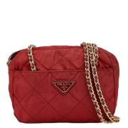 Prada Vintage Pre-owned Canvas prada-vskor Red, Dam