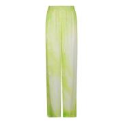 Avant Toi Silke Elastan Byxor Made in Italy Green, Dam