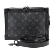 Louis Vuitton Vintage Pre-owned Canvas axelremsvskor Black, Dam