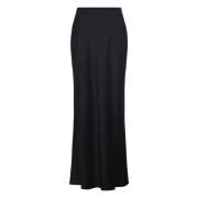 Anine Bing Svart Sidens Maxi Kjol Black, Dam