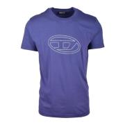 Diesel Bomull T-shirt Purple, Herr