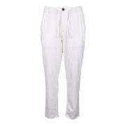 Selected Femme Bomull Linne Blandning Elastiska Byxor White, Herr