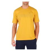 Aeronautica Militare Bekväm T-shirt i bomull med logobrodyr Yellow, He...