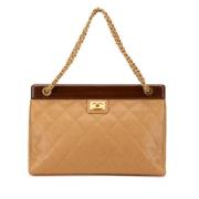 Chanel Vintage Pre-owned Laeder handvskor Beige, Dam