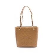 Chanel Vintage Pre-owned Laeder chanel-vskor Beige, Dam