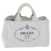 Prada Vintage Pre-owned Canvas prada-vskor White, Dam