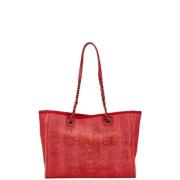 Chanel Vintage Pre-owned Canvas chanel-vskor Red, Dam