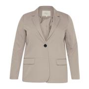 Kaffe Curve Elegant Blazer Jacka Elephant Skin Melange Gray, Dam