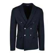 Daniele Alessandrini Grå Blazer Jacka Viskos Blandning Elastan Blue, H...