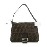 Fendi Vintage Pre-owned Canvas axelremsvskor Brown, Dam