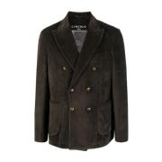 Circolo 1901 Brun Corduroy Dubbelknäppt Blazer Brown, Herr