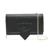 Chiara Ferragni Collection Svart Eco Läderkedjetaske Black, Dam