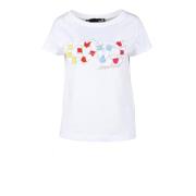 Love Moschino Bomull Spandex T-shirt White, Dam