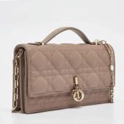 Dior Vintage Pre-owned Laeder handvskor Beige, Dam