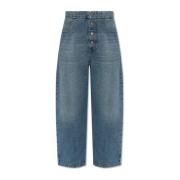 MM6 Maison Margiela Högmidjade Jeans Blue, Dam