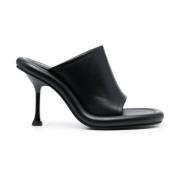 JW Anderson Svarta Läder Bumper-Tube 100mm Klackskor Black, Dam