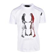 John Richmond Bomull T-shirt White, Herr