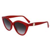 Longchamp Röda Acetat Solglasögon Red, Dam