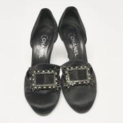 Chanel Vintage Pre-owned Satin klackskor Black, Dam