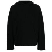 MM6 Maison Margiela Svart Ullblandningslogotyp Hoodie Black, Herr